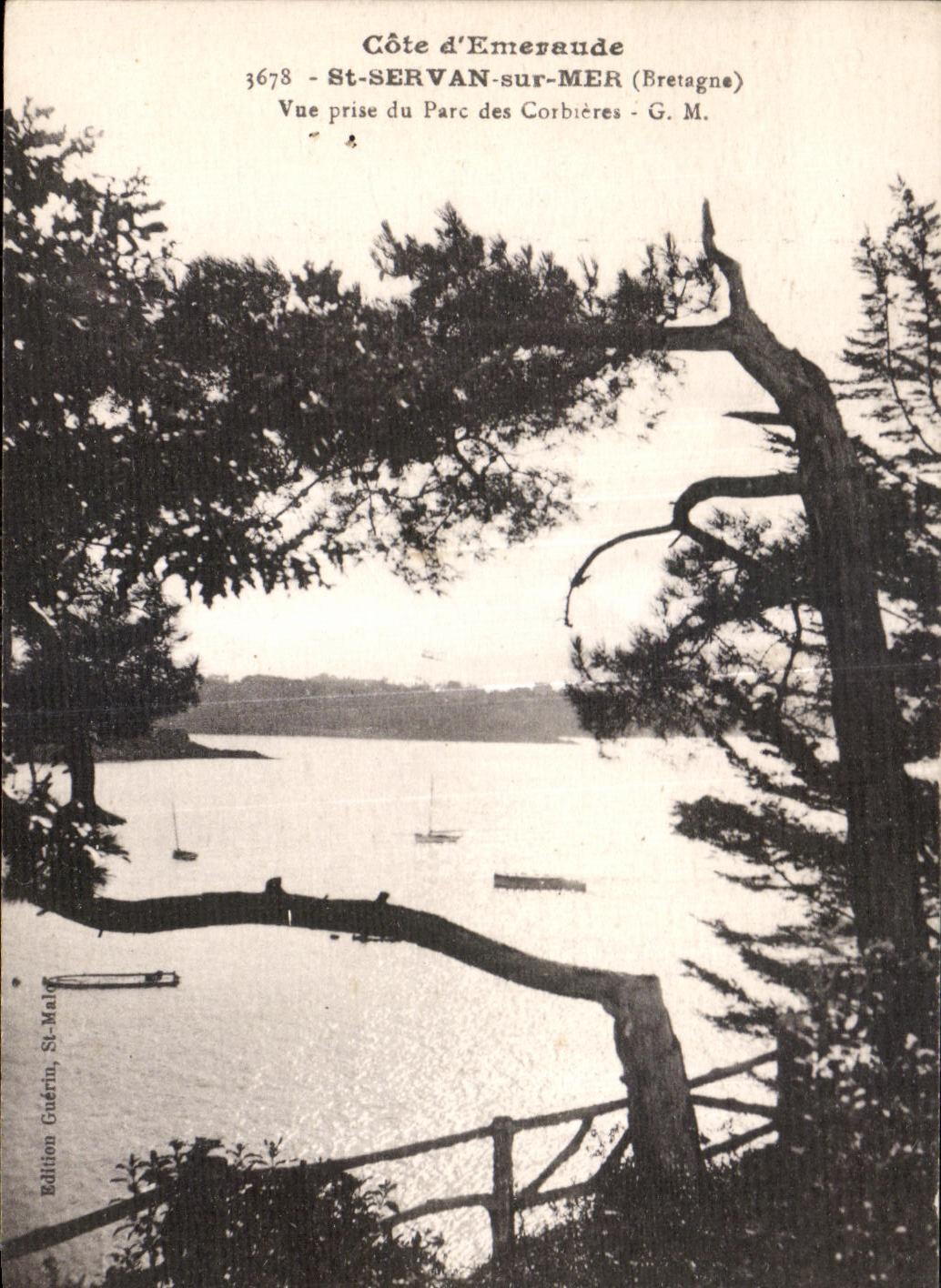 CPA visto de St Servan de Emeraude de las dimensiones en Mer (Bretana) del parque de Corbieres