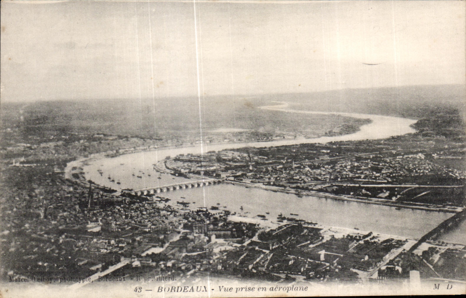 CPA Bordeaux Vue prise en aeroplane