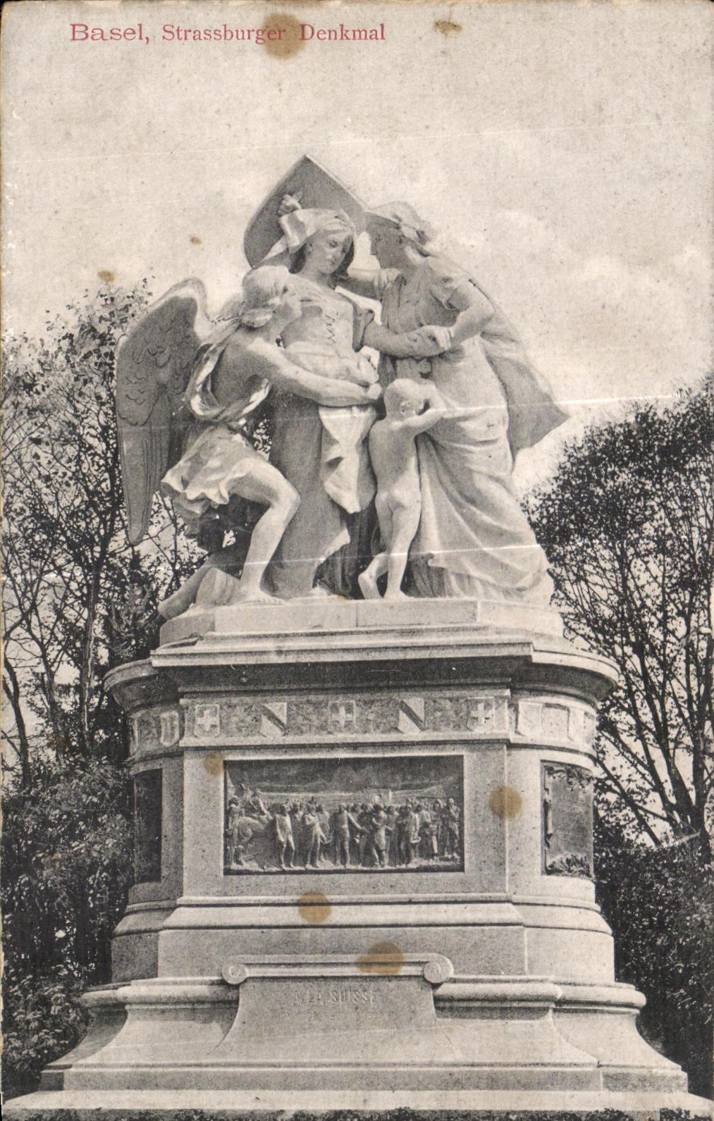 CPA Basel Strassburger Denkmal