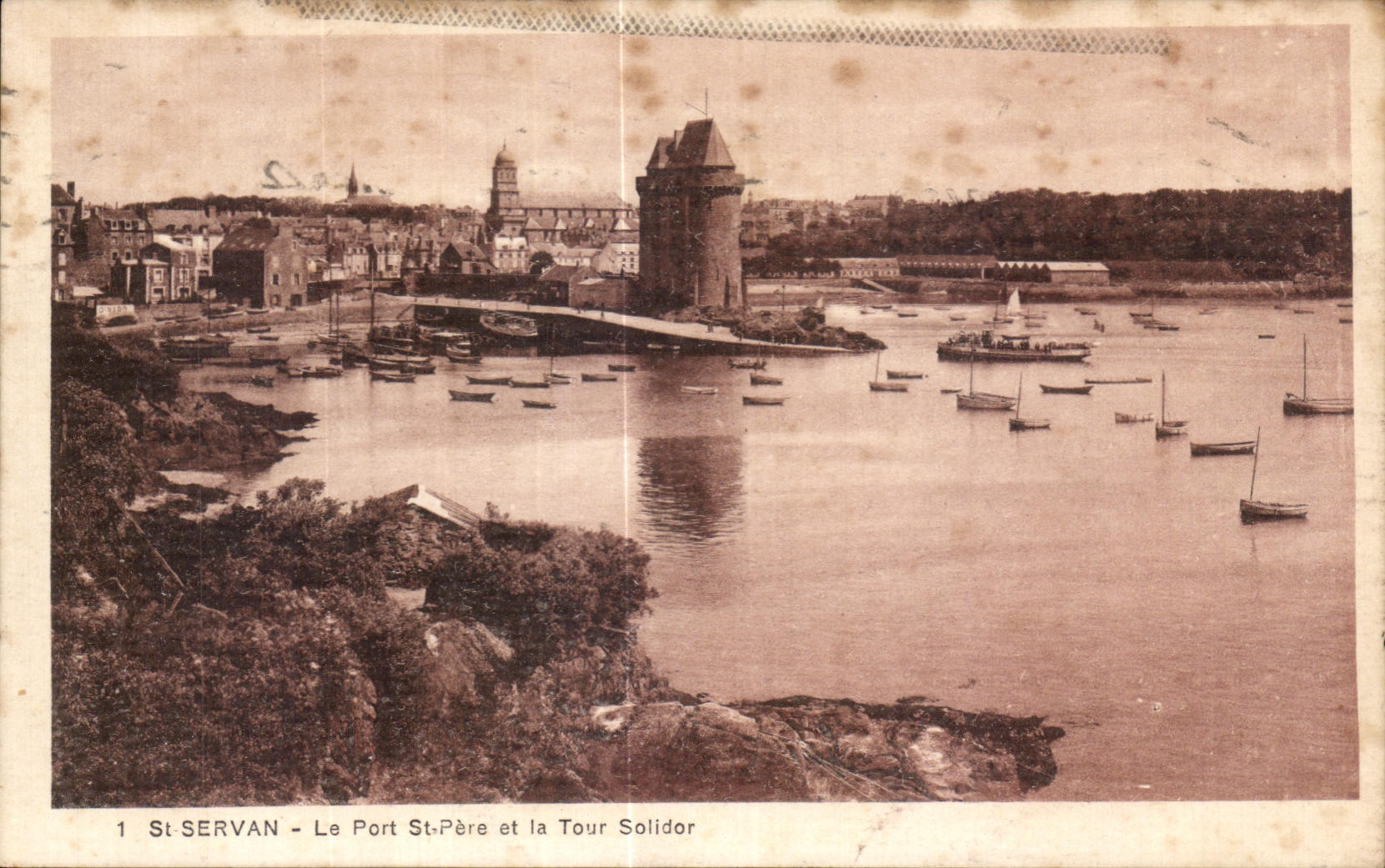 CPA St Servan Le Port St Pere et la Tour Solldor