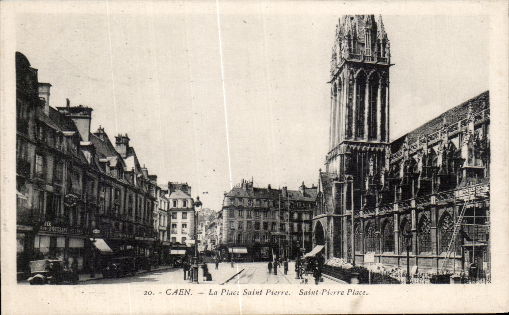 CPA Caen the Place Saint Pierre Saint Pierre Places