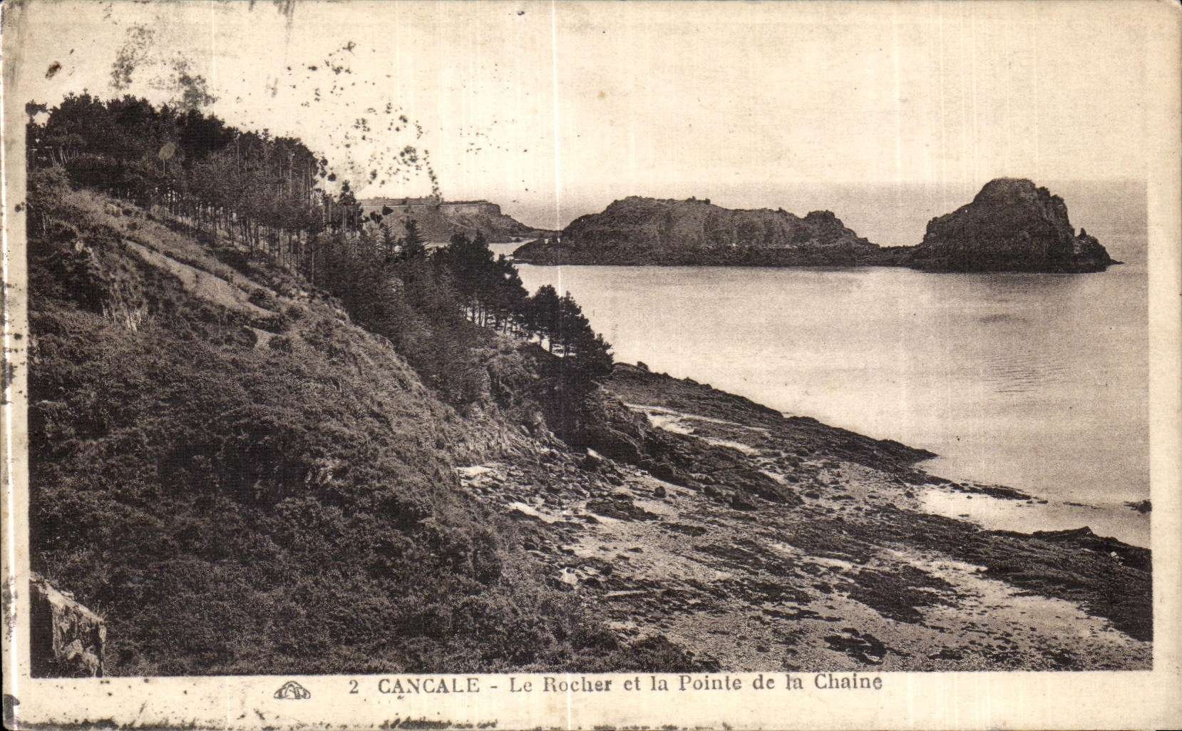 CPA Cancale the Rock and the Point of the Chain