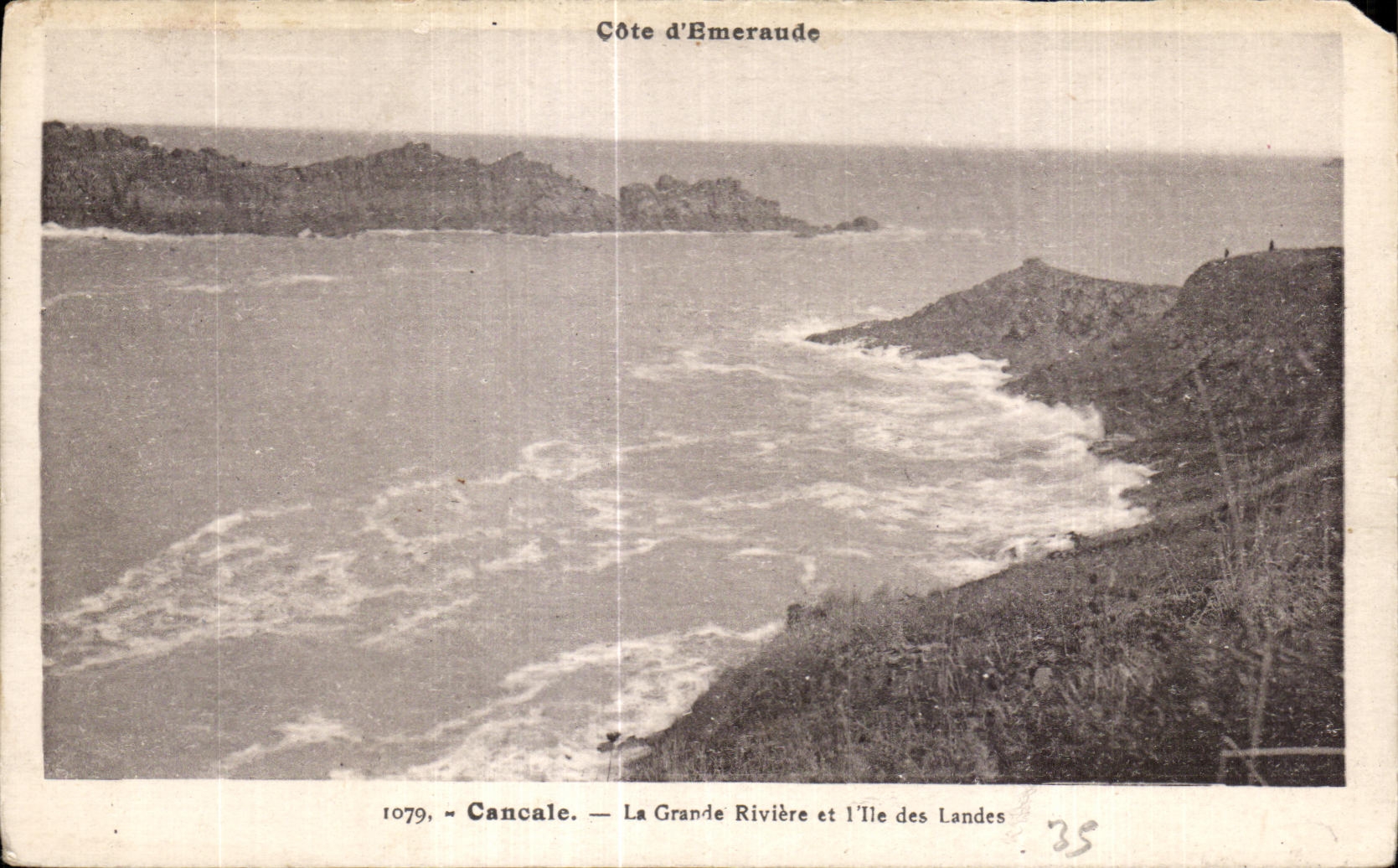 CPA Cancale el rio grande e isla de I del amarra