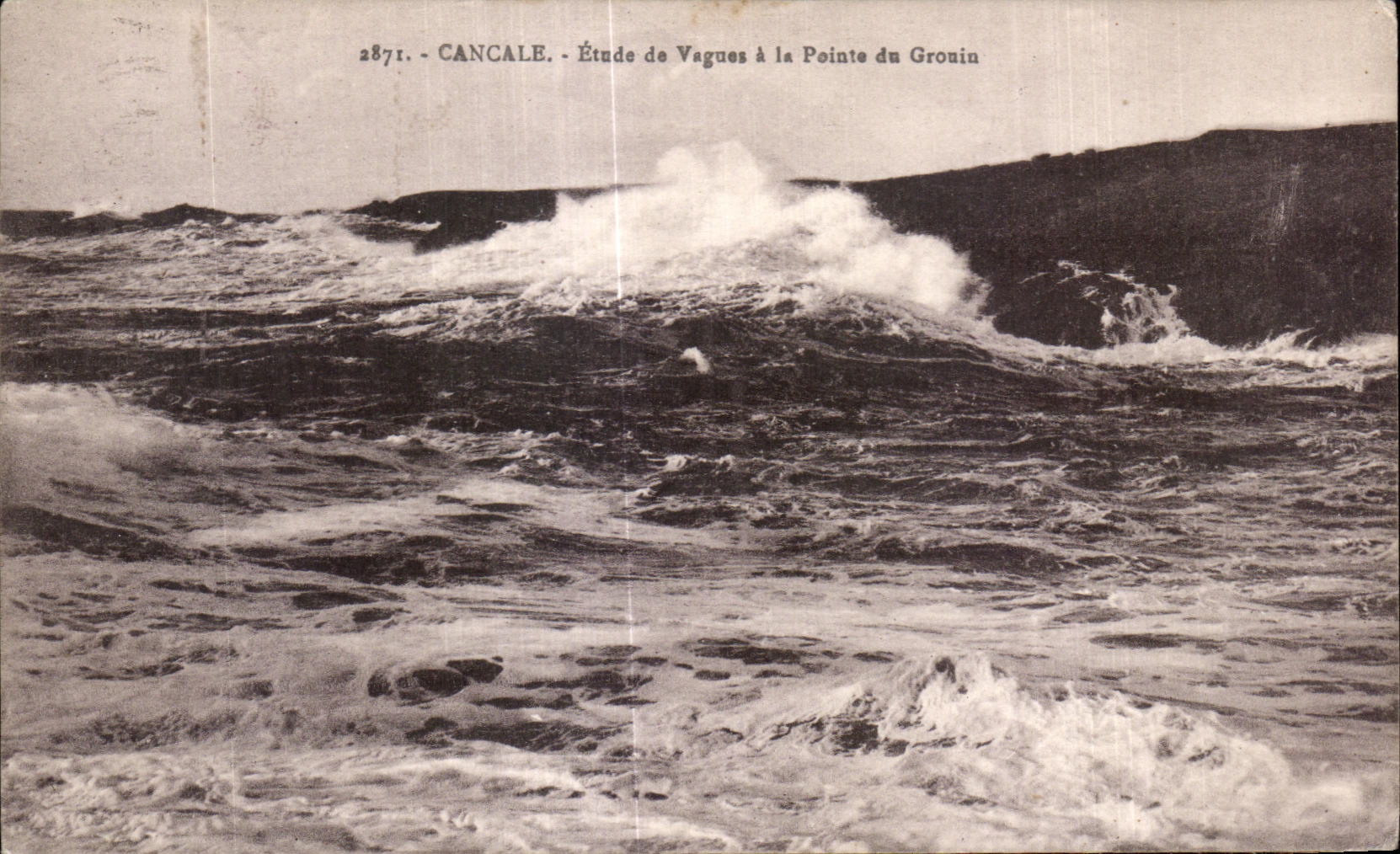 CPA Cancale Details of Waves to the Point of Grouin