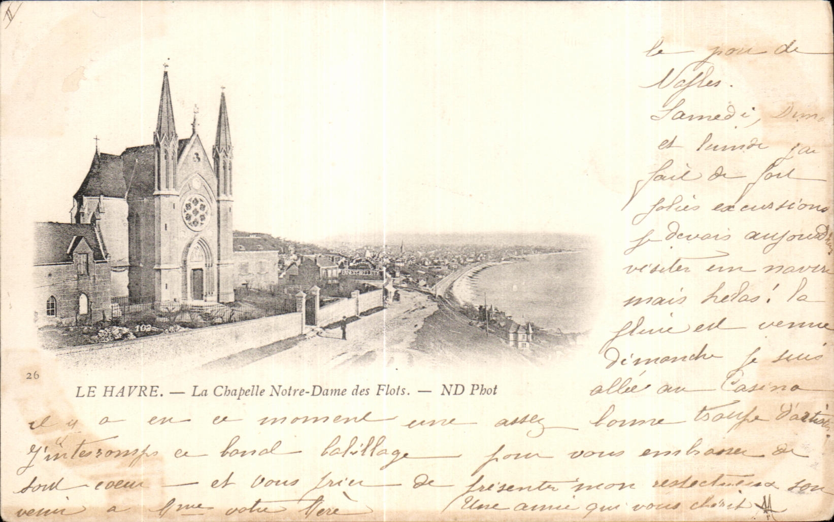 CPA Le Havre la cAmara acorazada de Notre Dame de las inundaciones