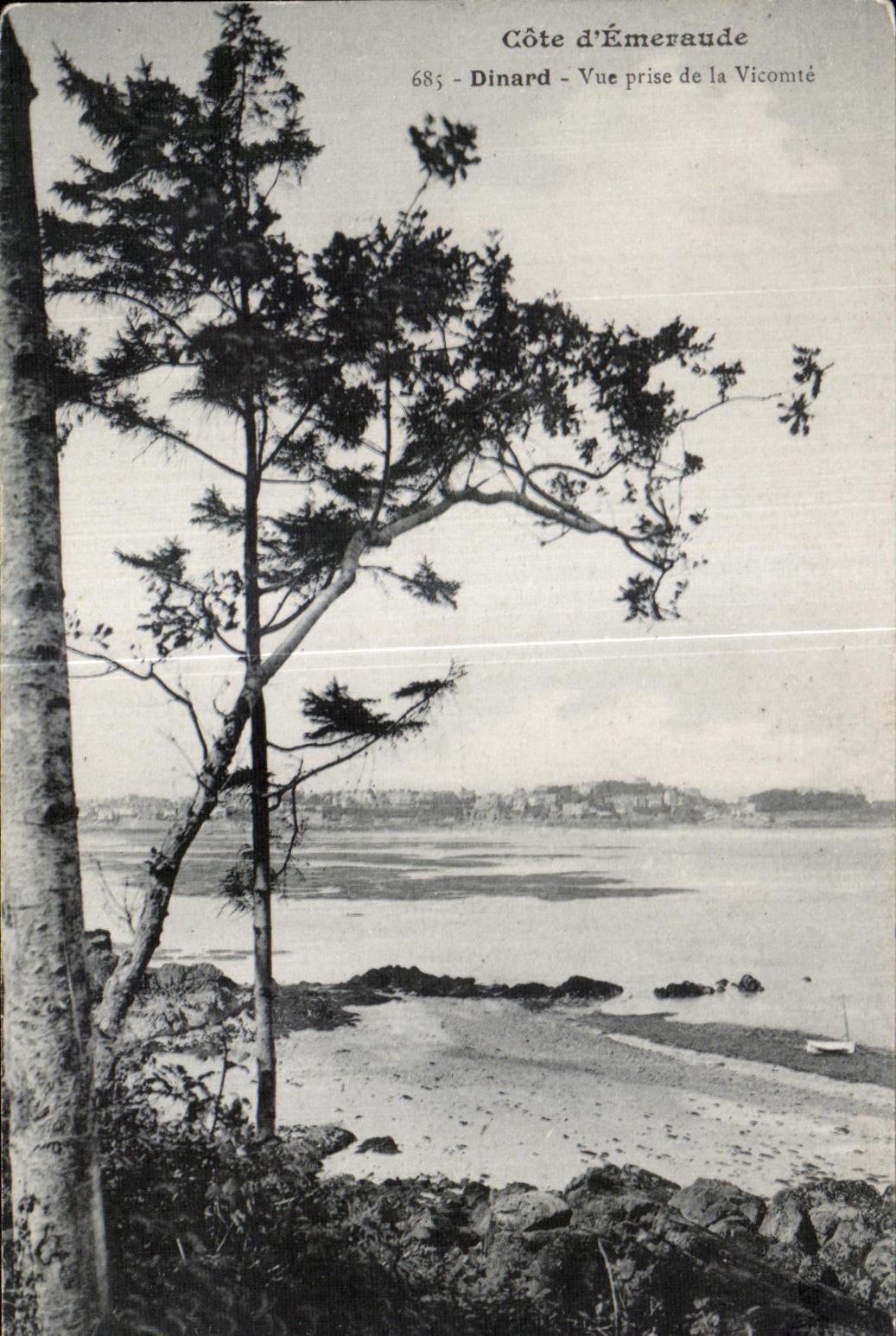 CPA Cote d Emeraede Dinard Vue prise de la Vicomte