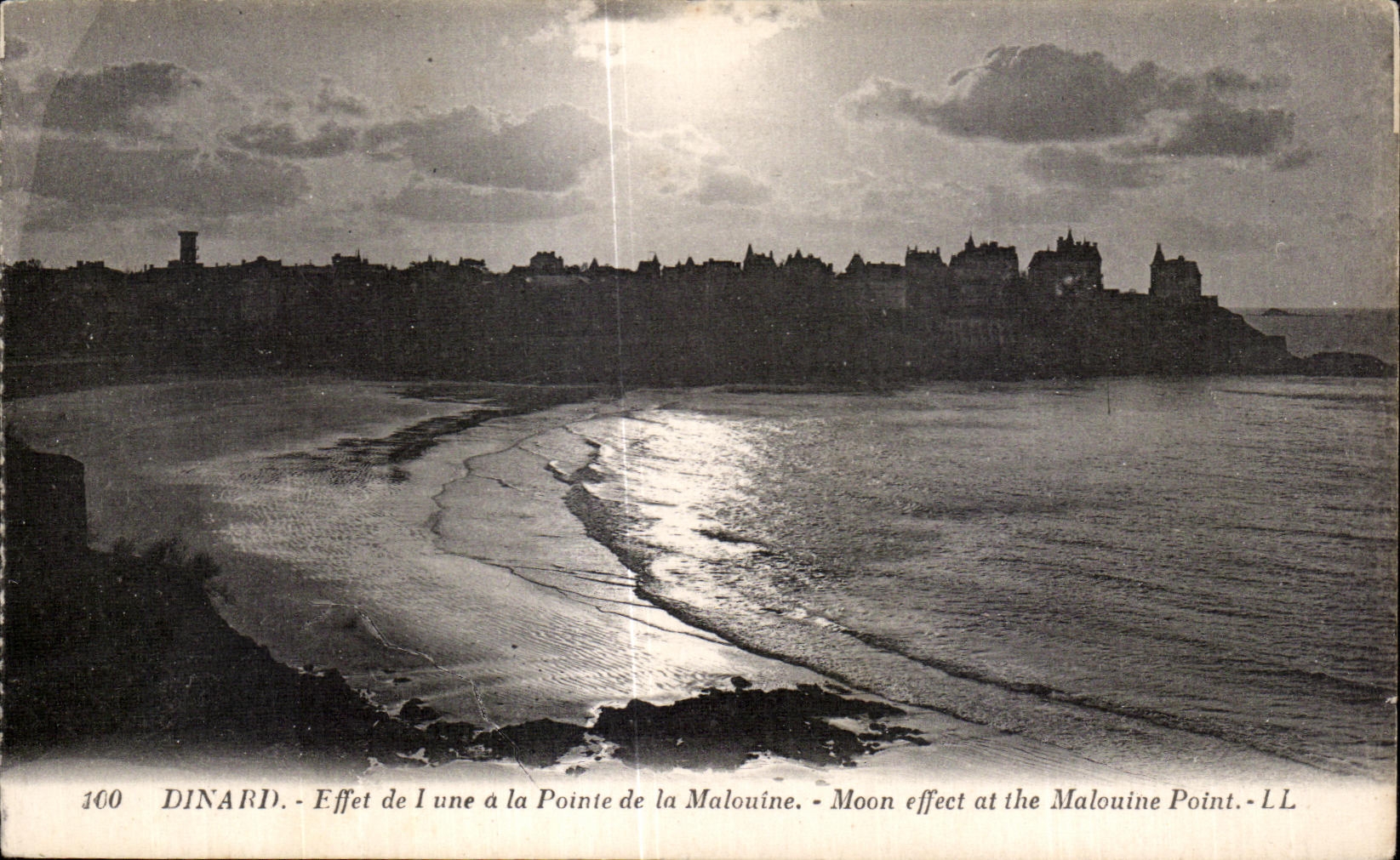 CPA Dinard Effet de I une a la Pointe de la Maloune Moon effect at the Malouine Point