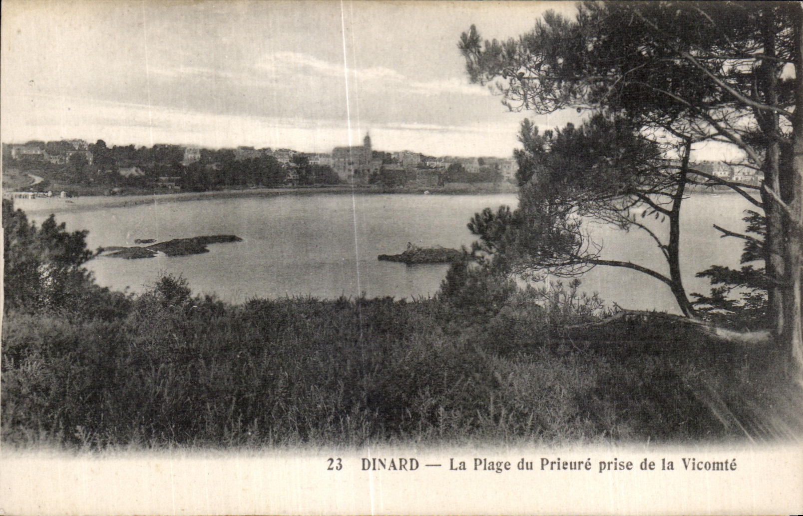 CPA Dinard la playa Prioress tomado del vizconde