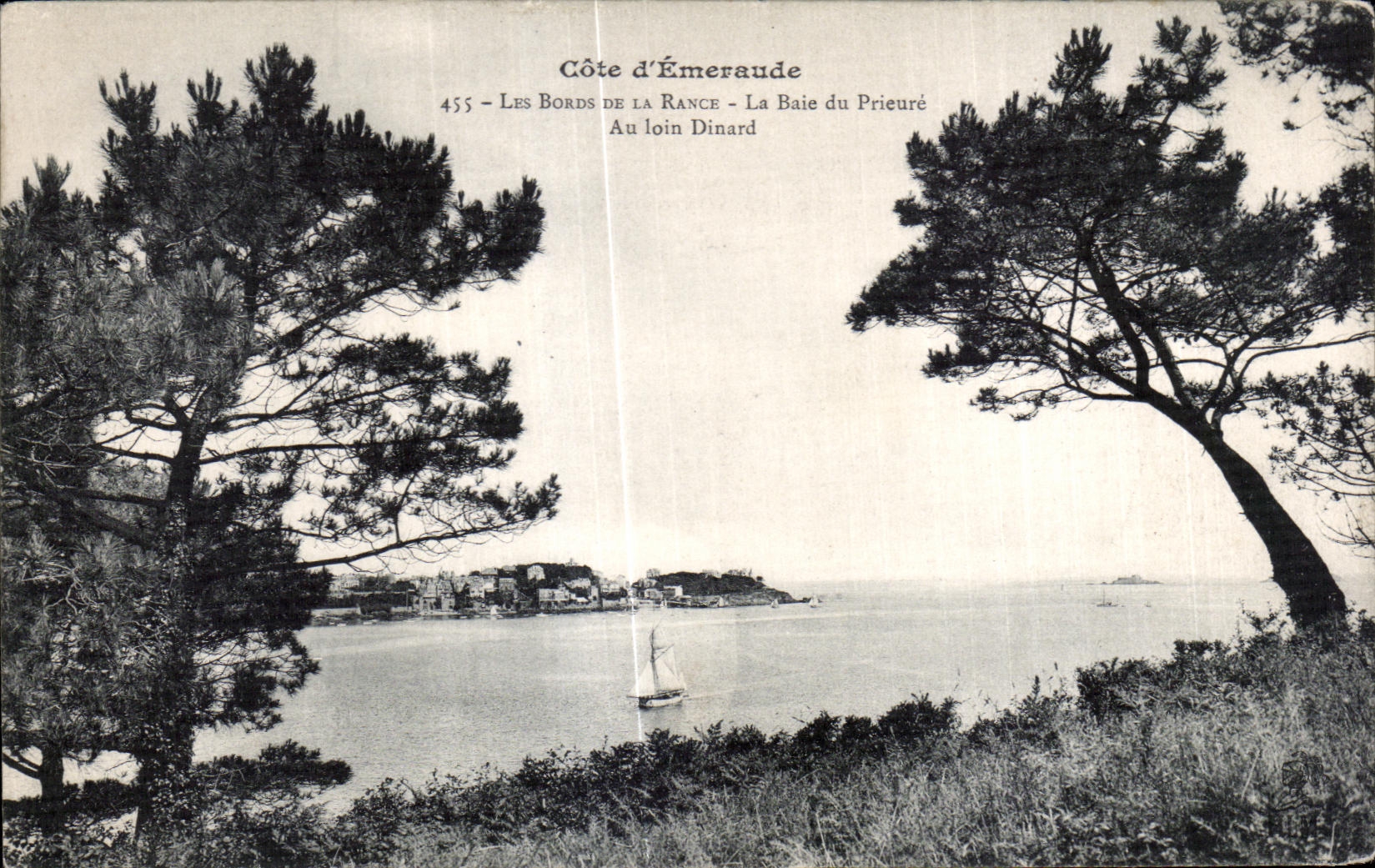 CPA Les Bords De La Rance La Baie du Prieure Au loin Dinard