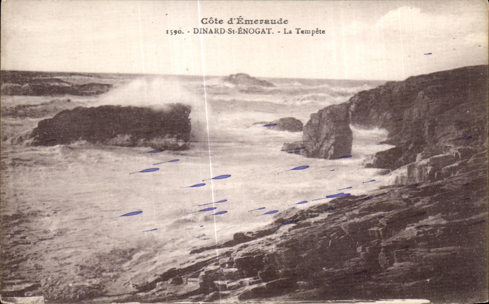 CPA Dinard St Enogat La Tempete