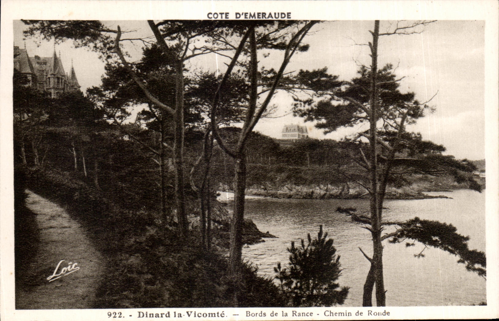 CPA Dinard la Promenade Bords de la Rance Chemin de Ronde
