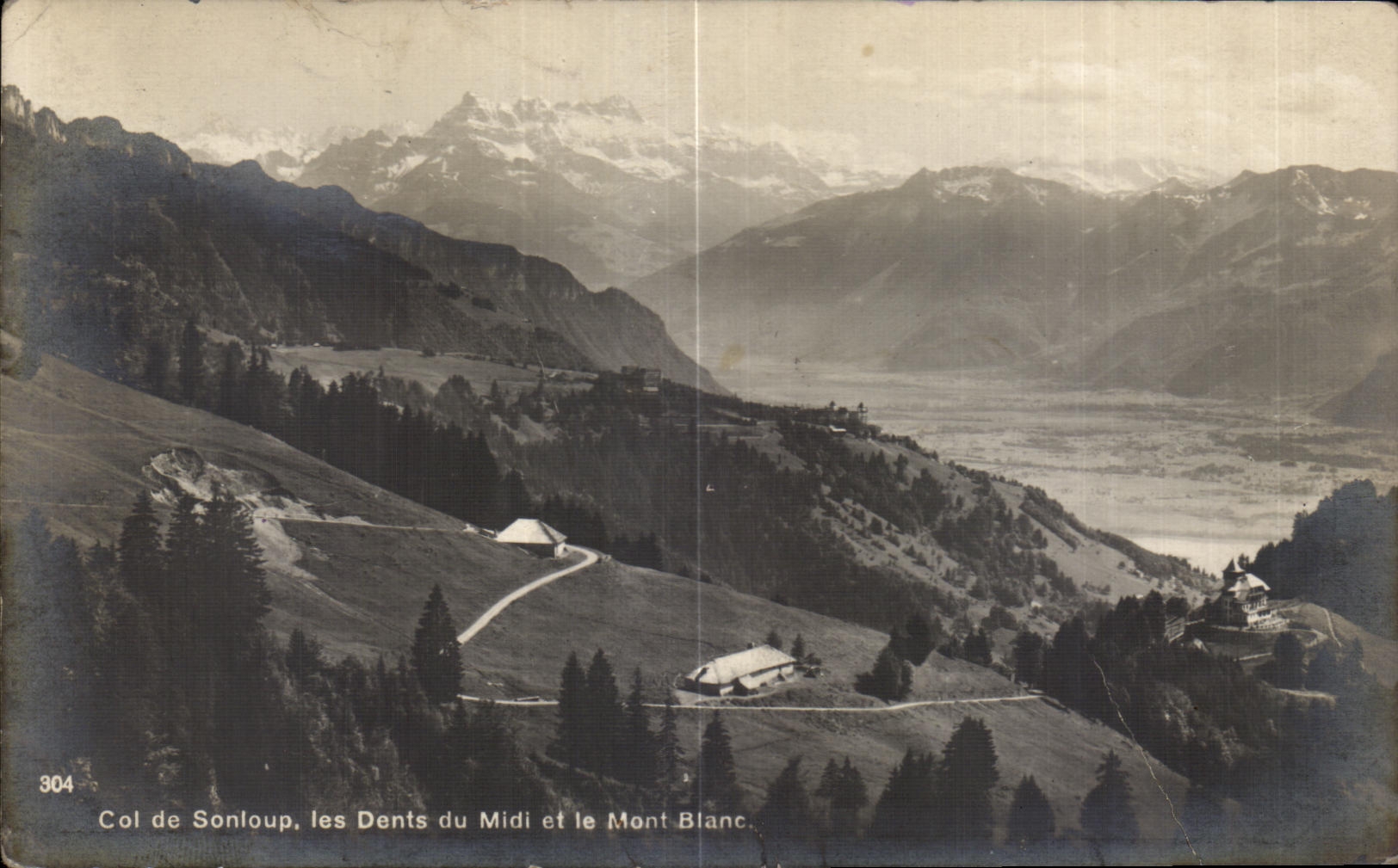 Collar de CPA de los dientes de Sonloup del sur y de Mont Blanc