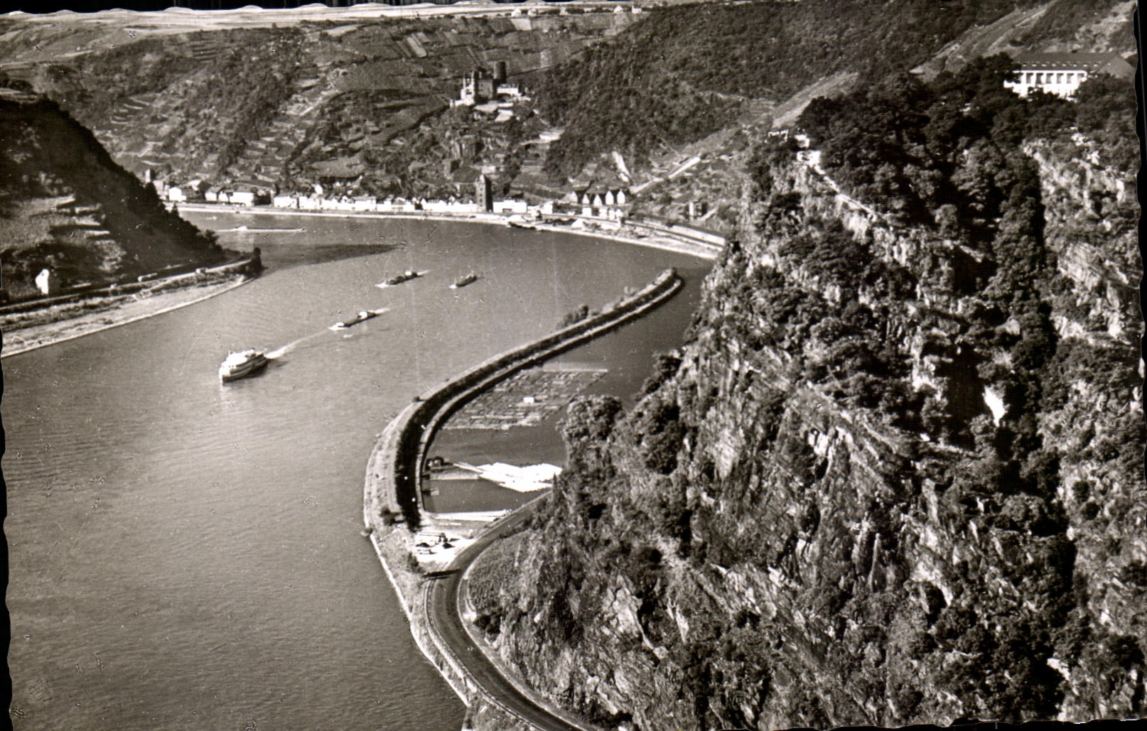 CPA Der Rhein Loreley St Goarshavsen Und Burg Katz