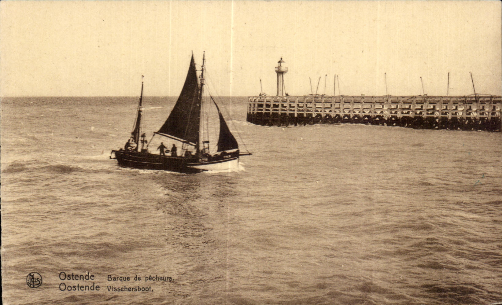 CPA Ostend Boat of Sinners Boat