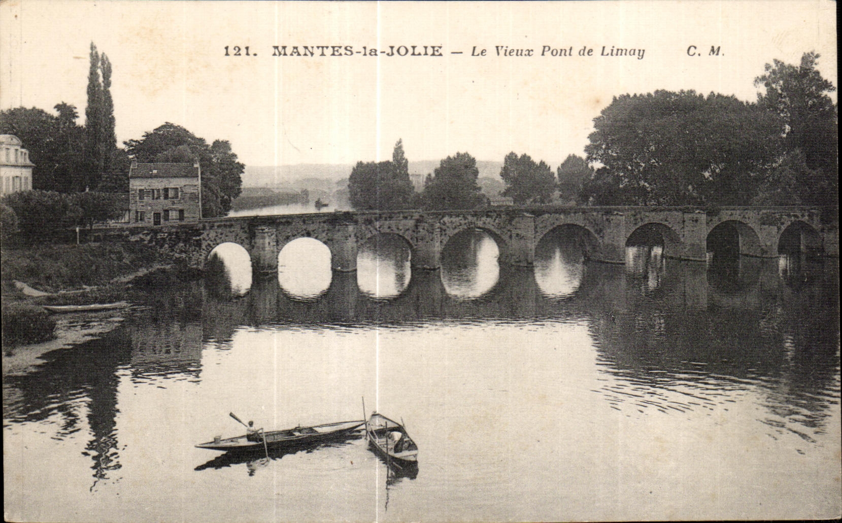 CPA Mantes la Jolie le vieux Pont de Limay