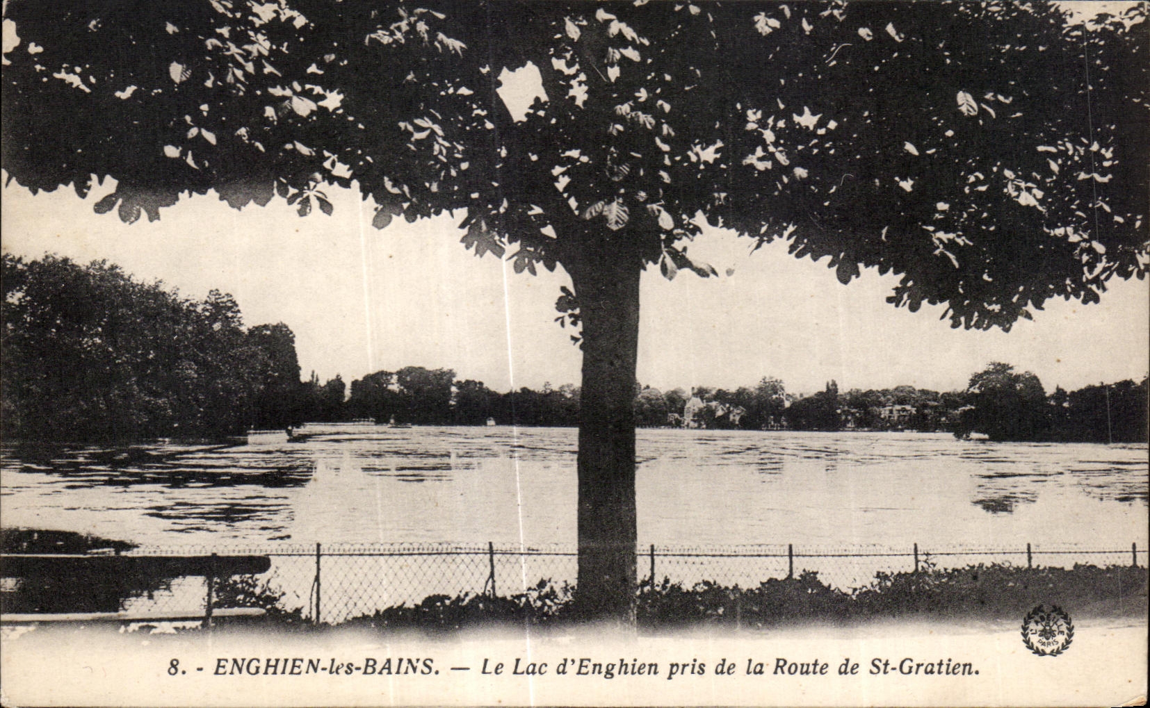 CPA Enghien les Bains the Lake enghien taken Road of St Gratien