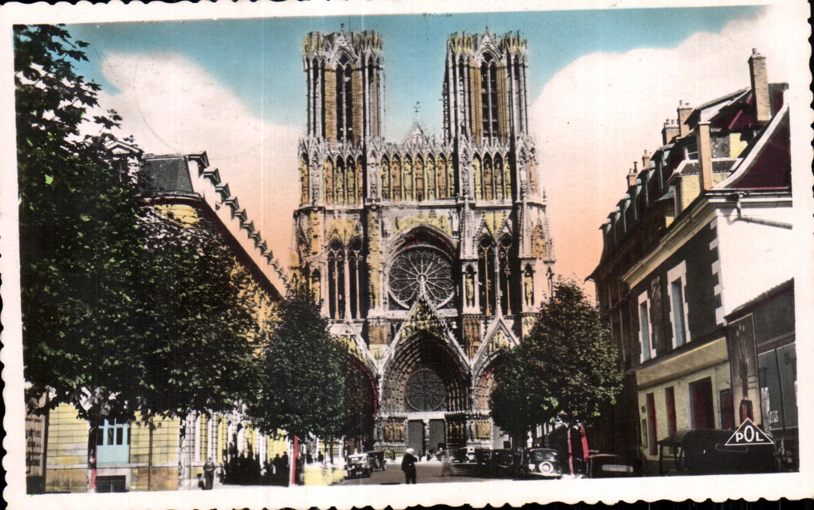 CPA Reims Street J Rockefeller J and the Cathedral
