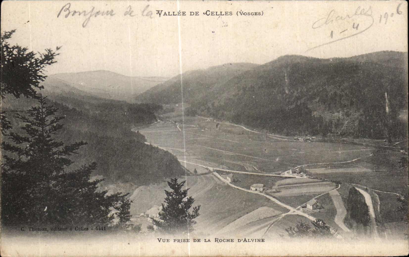 CPA Valle de Celles (Vosges) Vue de la Roche d Alvine