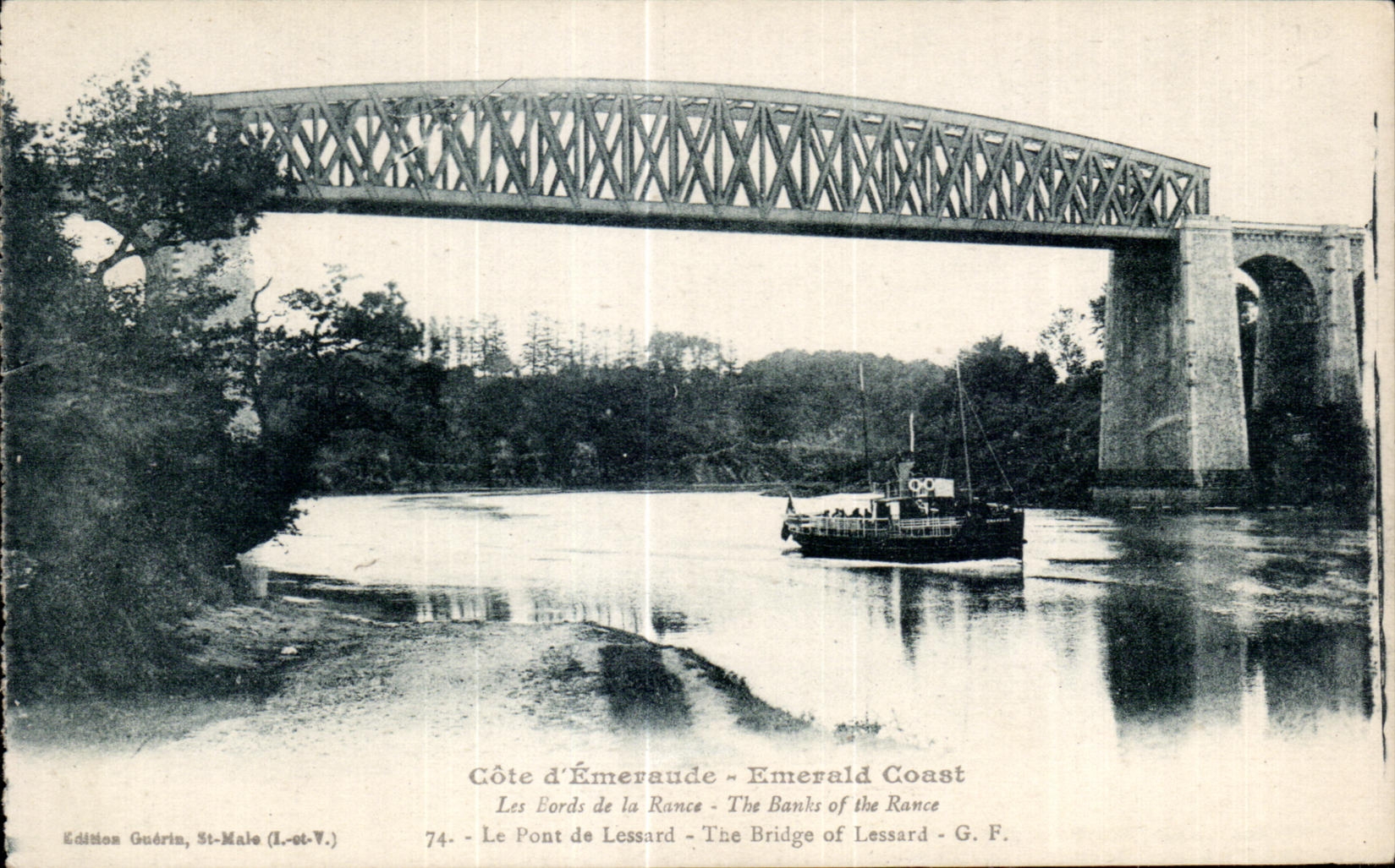 CPA dimensiona la costa esmeralda de Emevaude de los bordes de rancio los bancos el Rance el puente de Lessard el puente de Lessard