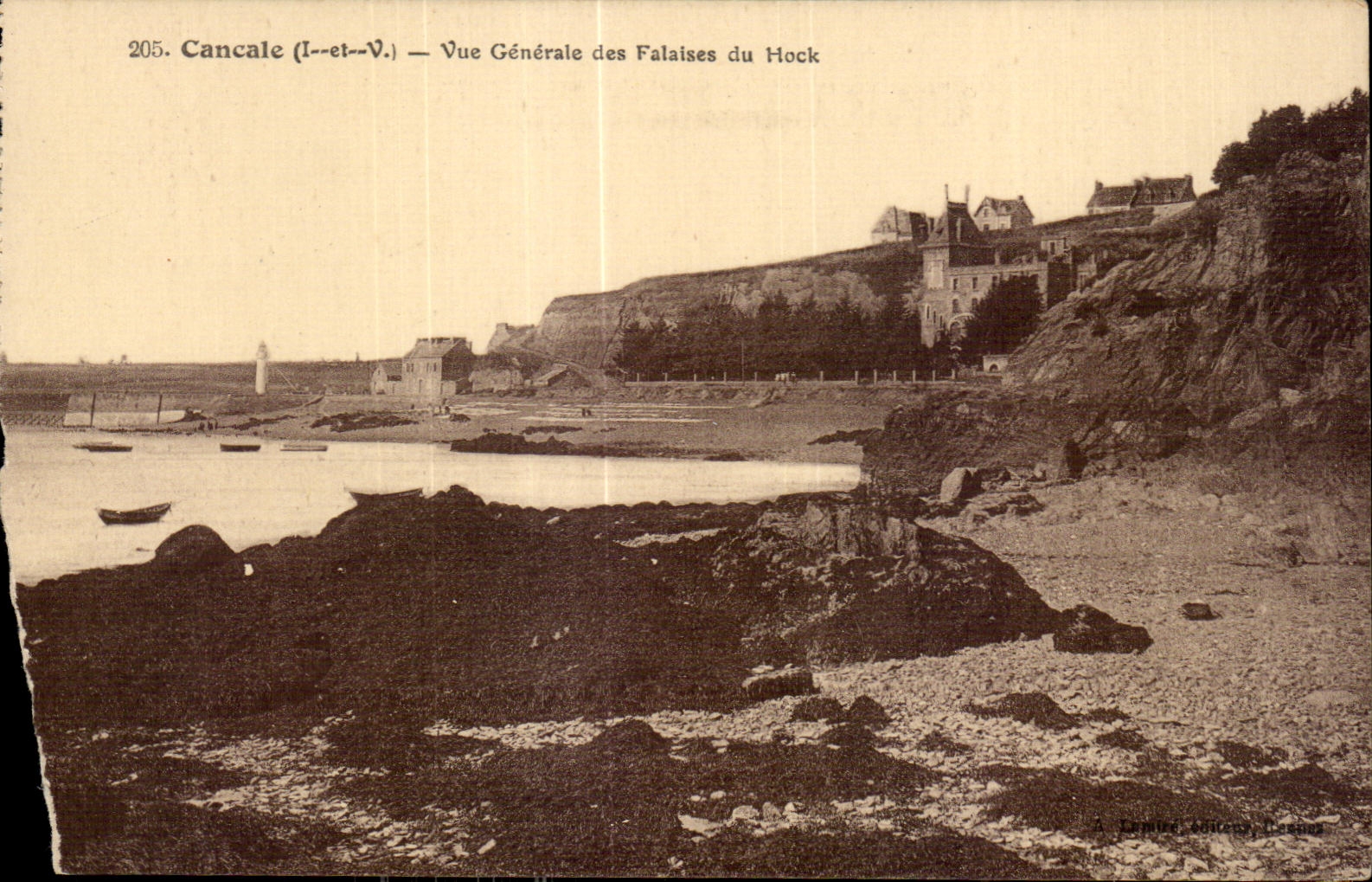 CPA Cancale View of Cliffs of Hock