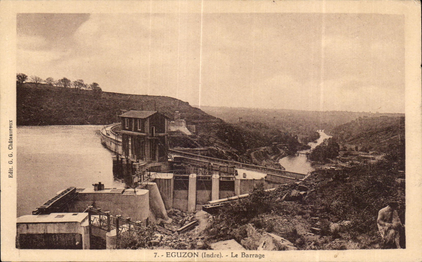 CPA Eguzon (Indre) Le Barrage