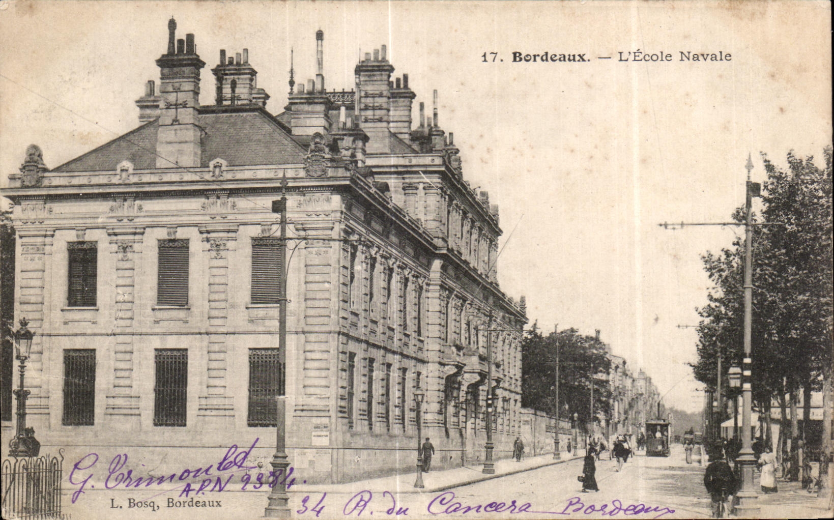 CPA Bordeaux L Ecole Navale