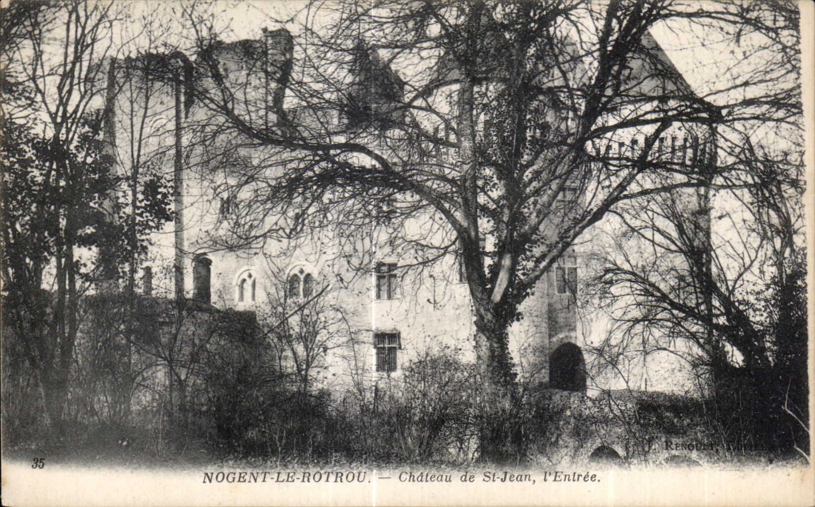 CPA Nogent Le Rotrou Chateau de St Jean I Entree