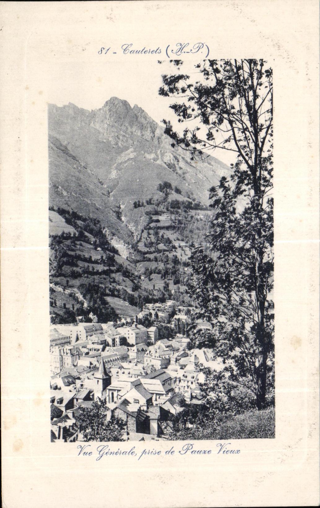 CPA Cauterets View taken of Old Pauze