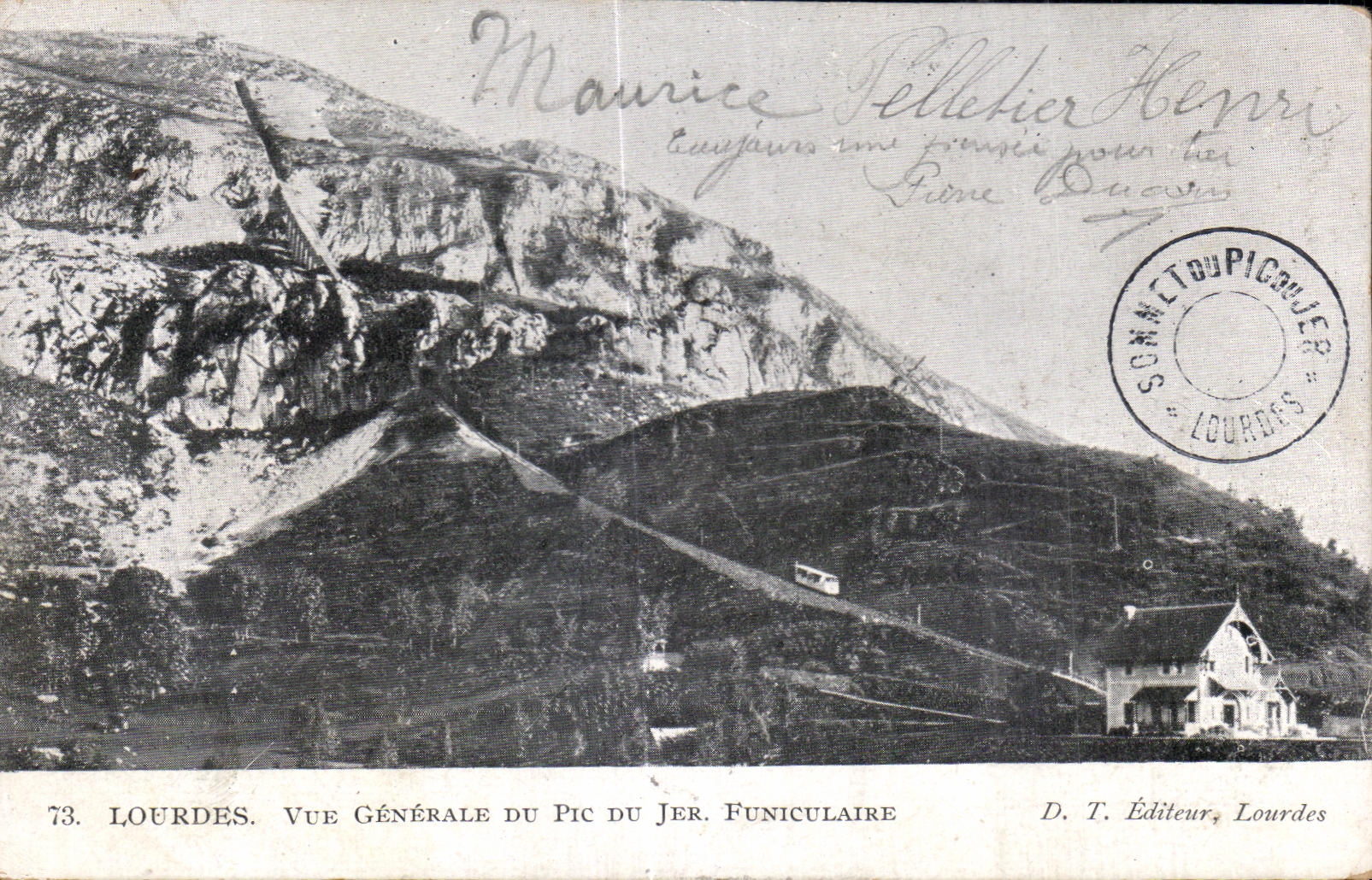 CPA Lourdes Vue Generale Du Pic Du Jer Funiculaire