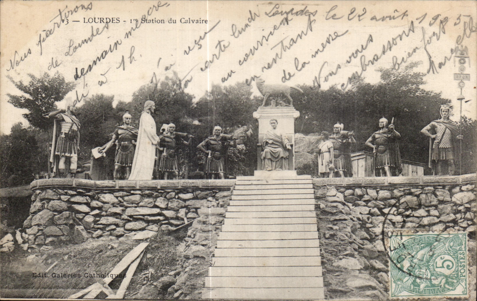 CPA Lourdes Le Station du Calvaire
