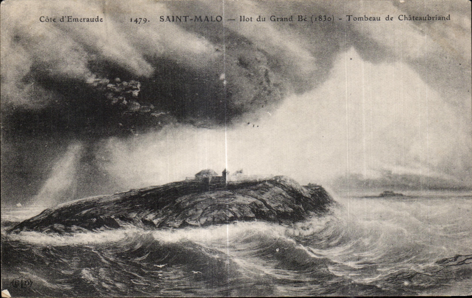 La hornada esmeralda de Malo del santo de CPA Coted del grande sea tumba de Chateaubriant