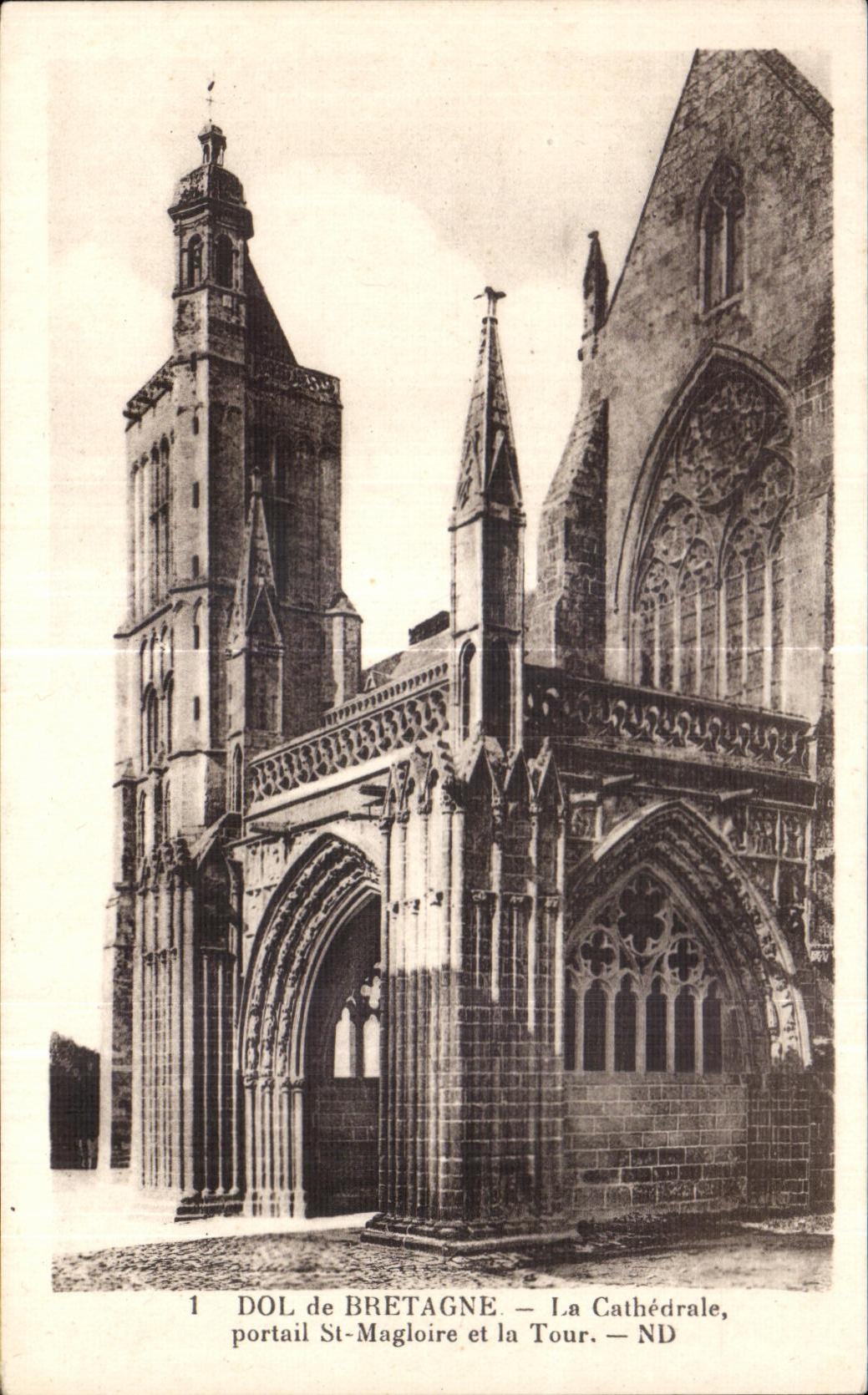 CPA Fraud of Brittany the Cathedral gate St magloire and the Tower
