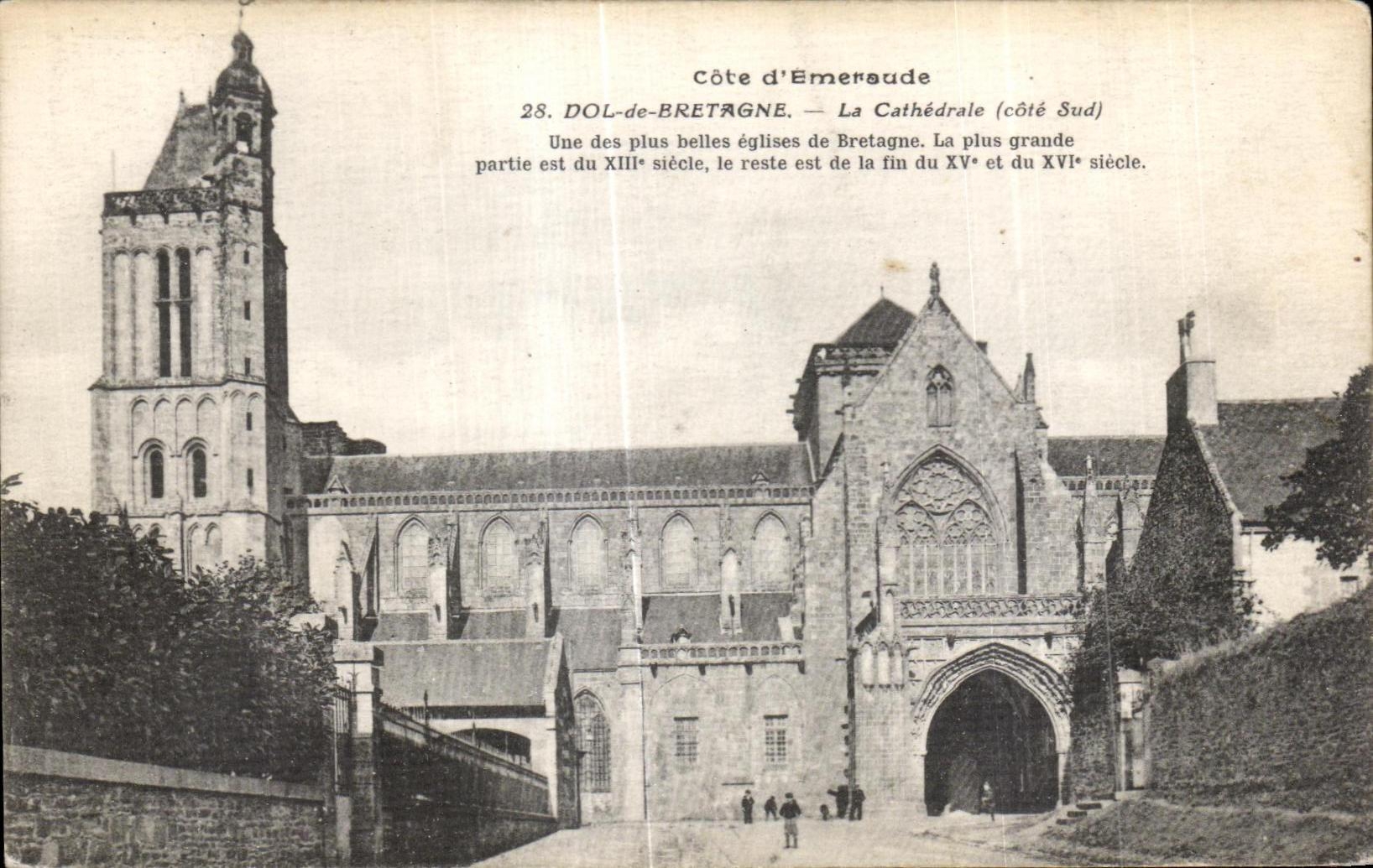 CPA Cote Emeraude Fraud of Brittany the Cathedral one of most beautiful of Brittany the greatest part is of the XIII sy