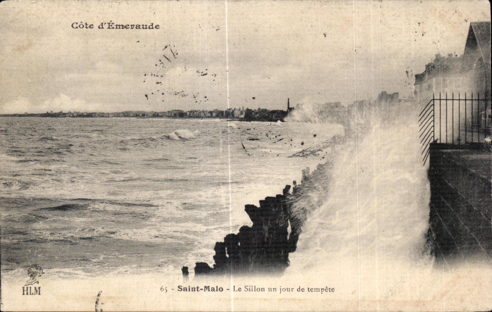 CPA dimensiona a santo de Emeraude Malo el surco un dia de tormenta