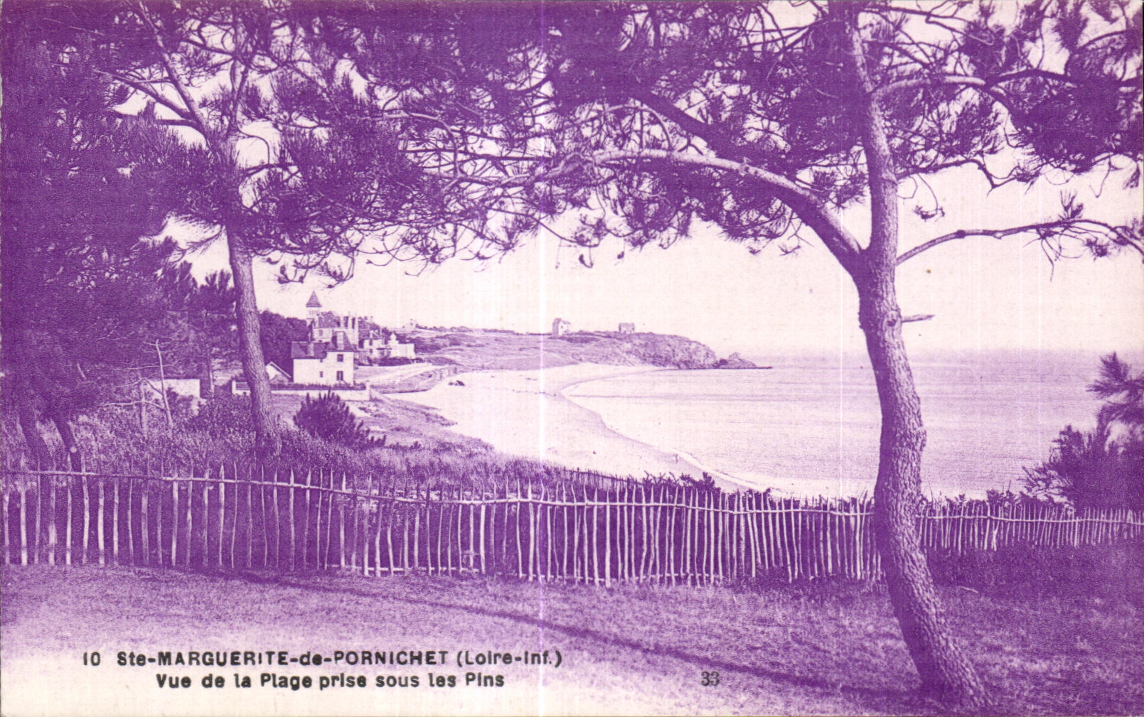 CPA Marguerite de Pornichet Seen de la playa tomada debajo de los pinos