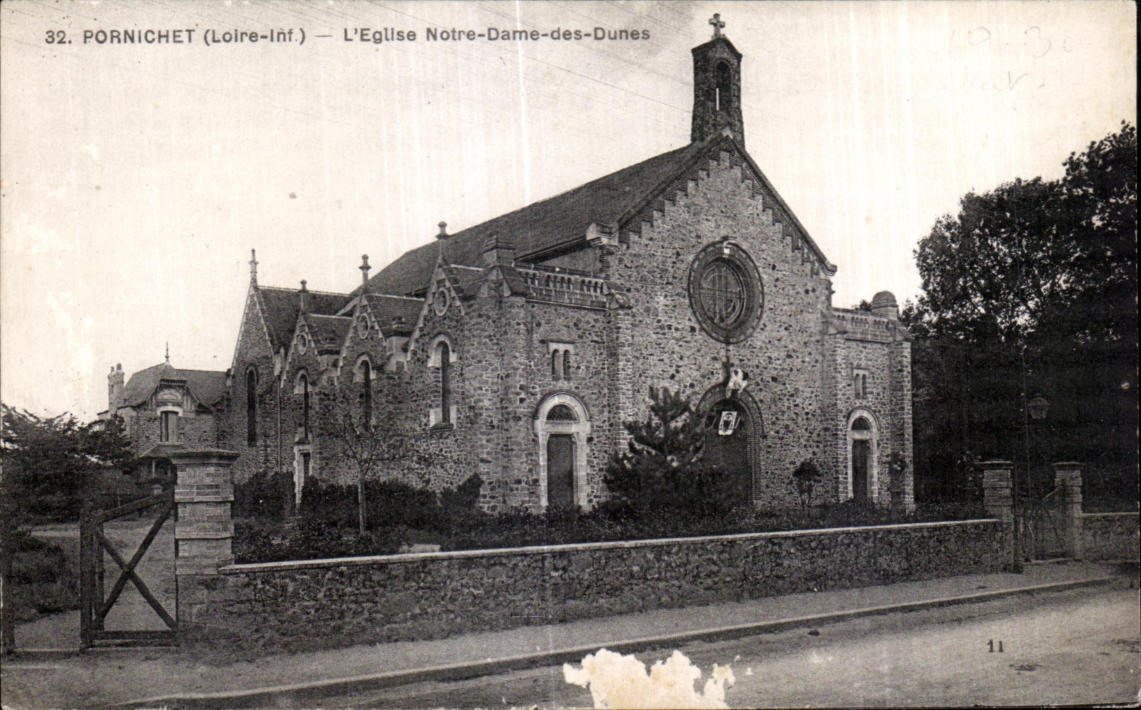 CPA Pornichet Egllse Notre Dame de las dunas