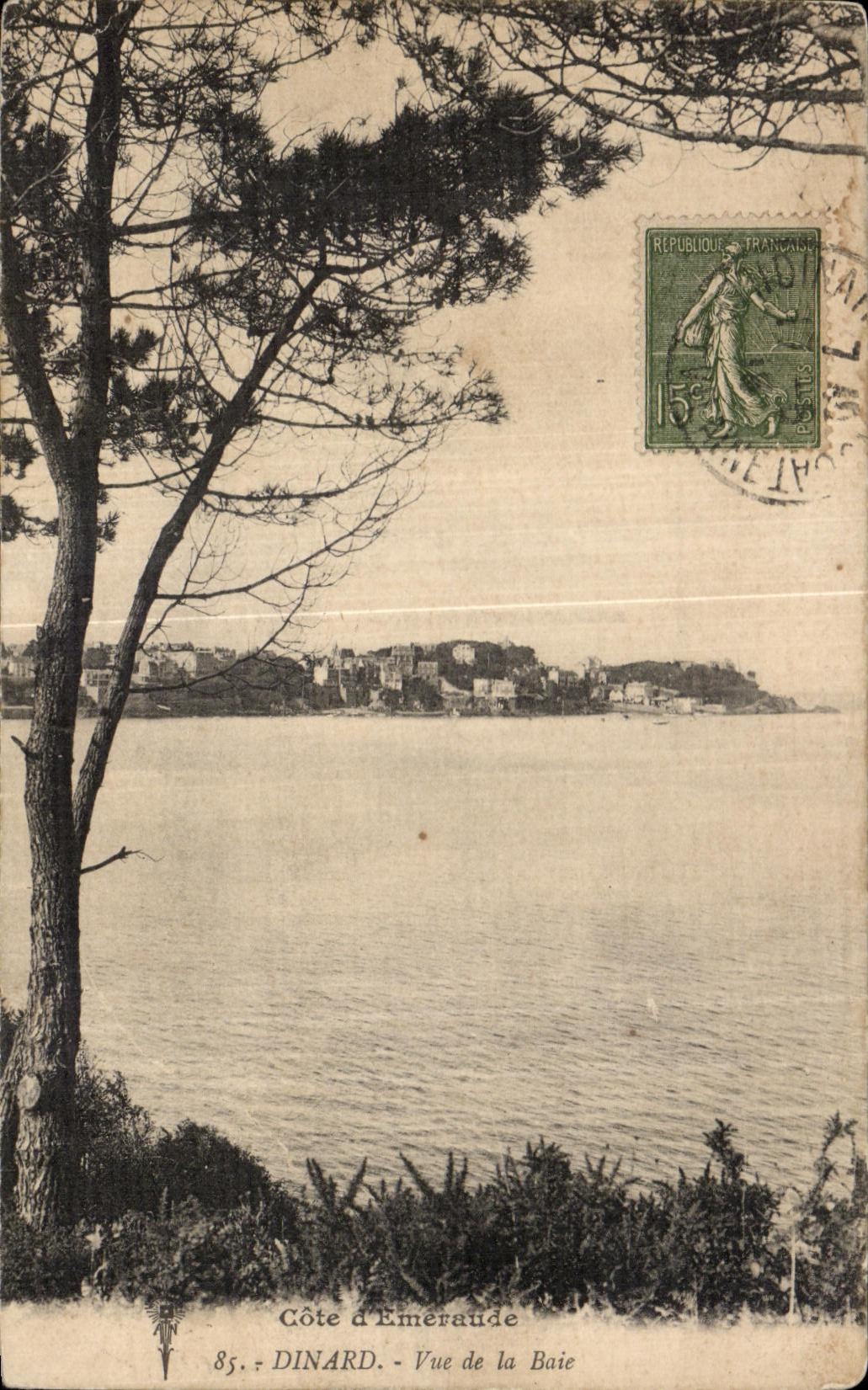 CPA Cote d Emeraude Dinard Vue de la Baie