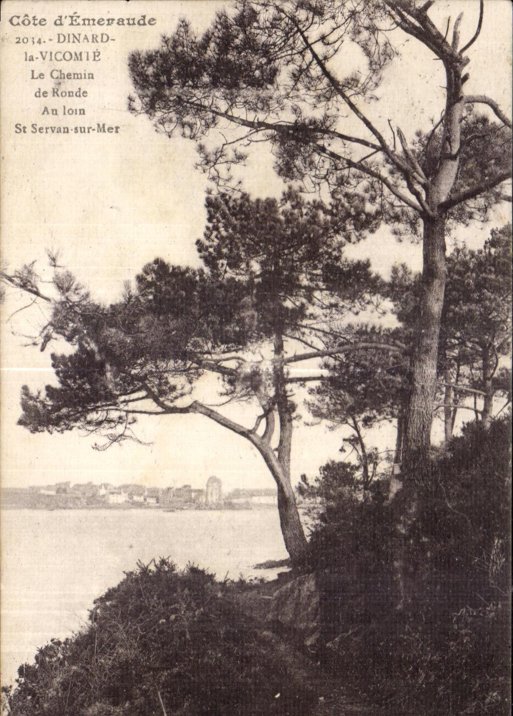 CPA Cote d Emeraude Dinard la Vicomie Le Chemin de Roude Au loin St Servan sur Mer