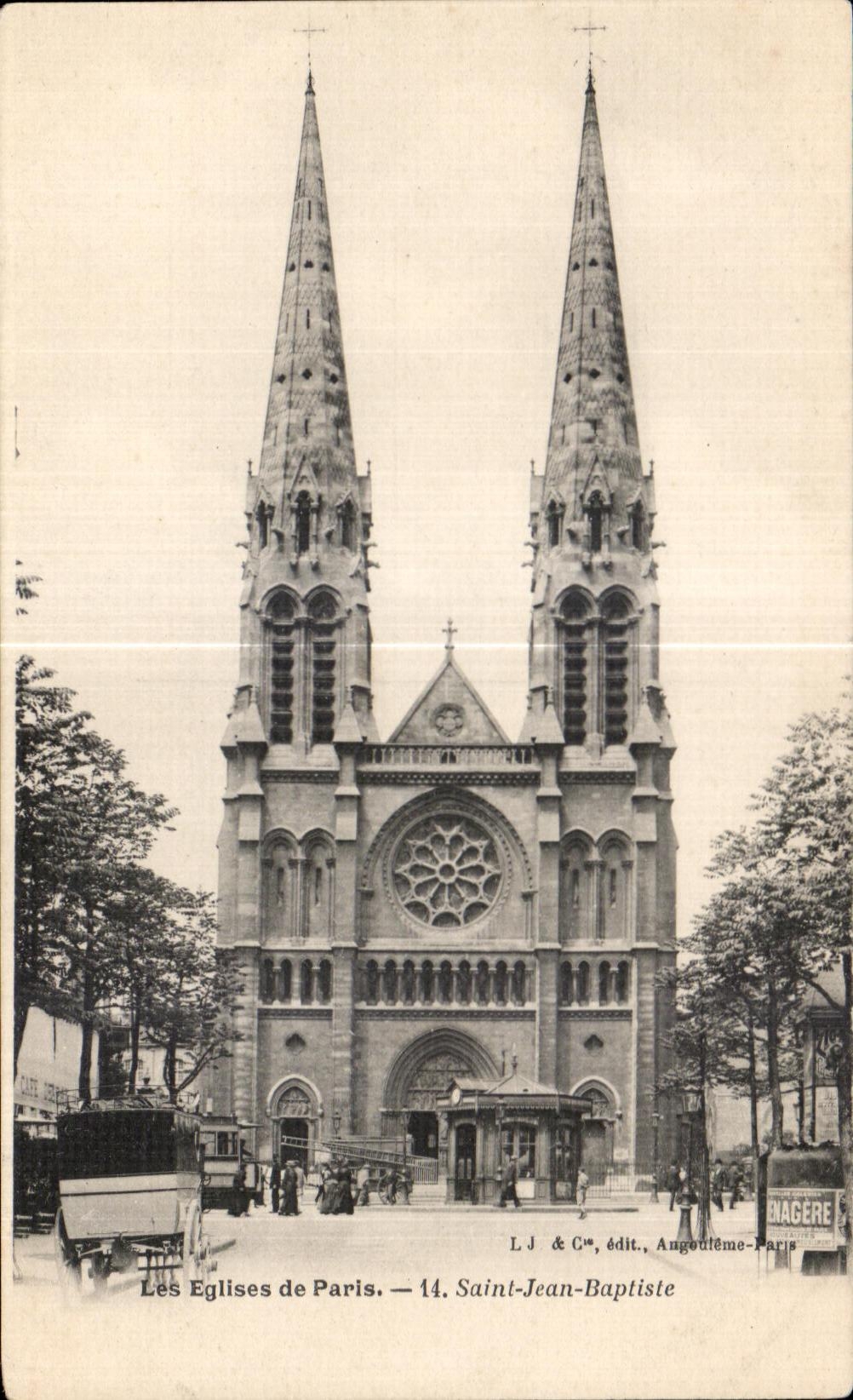 CPA Churches of Paris Saint Jean Baptiste