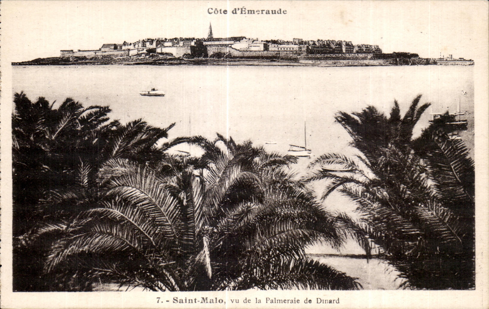 CPA Saint Malo vu de la Palmeraie de Dinard