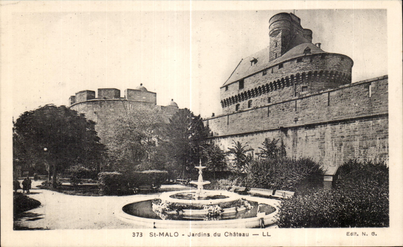 Jardines de Malo del santo de CPA del castillo
