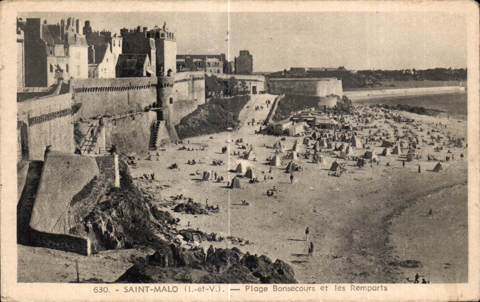 Playa Bonsecours de Malo del santo de CPA y paredes