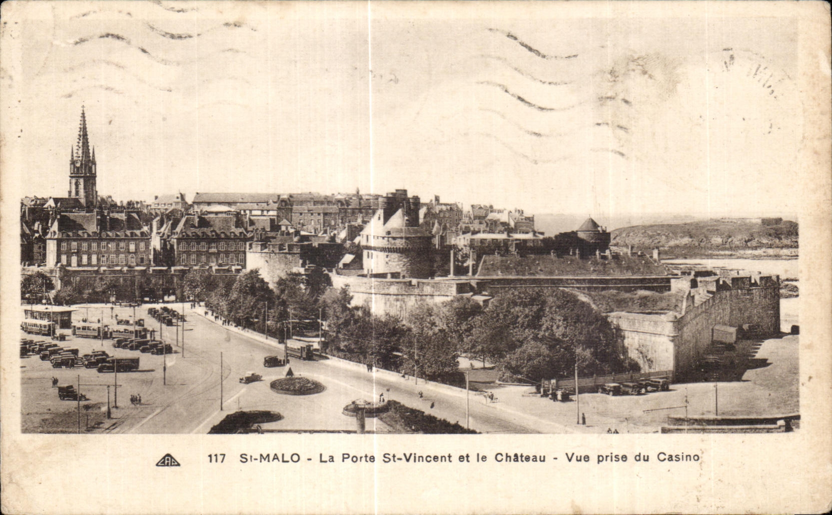 El santo Malo de CPA la puerta St Vincent y el Vur se escuda tomado del casino