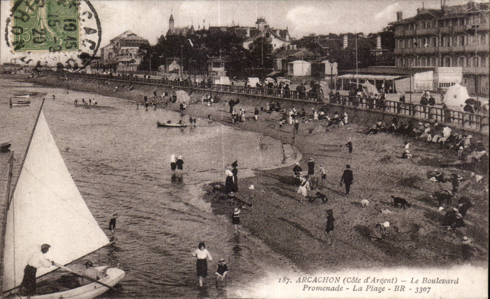 CPA Arcachon le boulevard Promenade La plage 