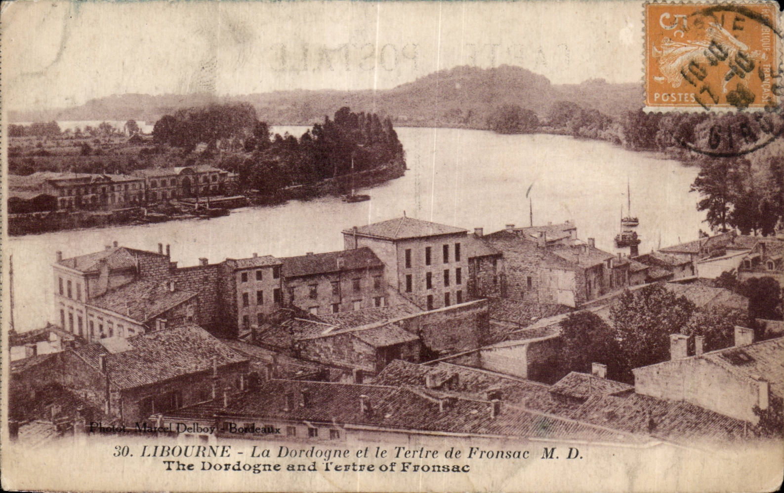 CPA Libourne el Dordogne y el Hillock de Fronsac