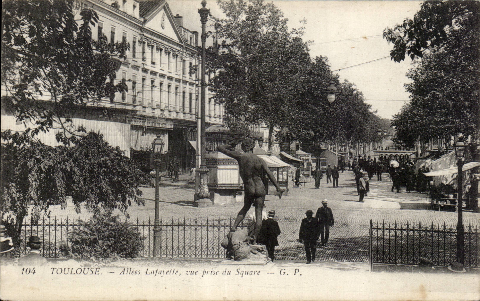 CPA ido Toulouse Lafayette vista del jardin publico