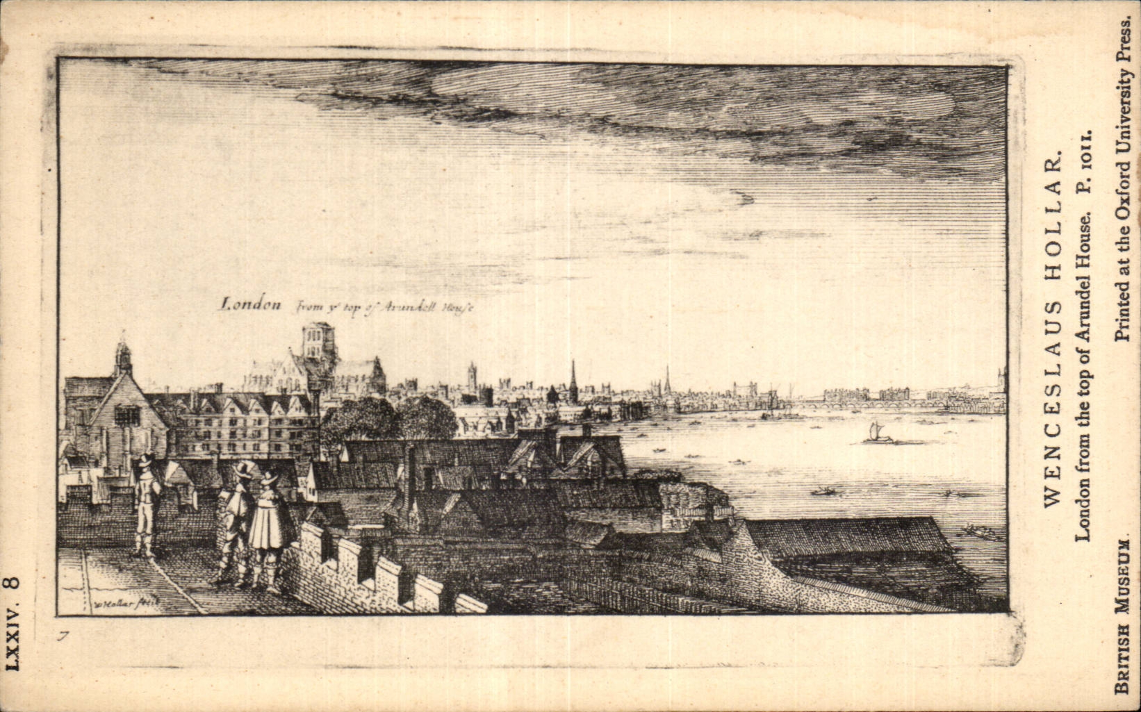 CPA Great Britain Wenceslaus Hollard London from the tope off Arundel House