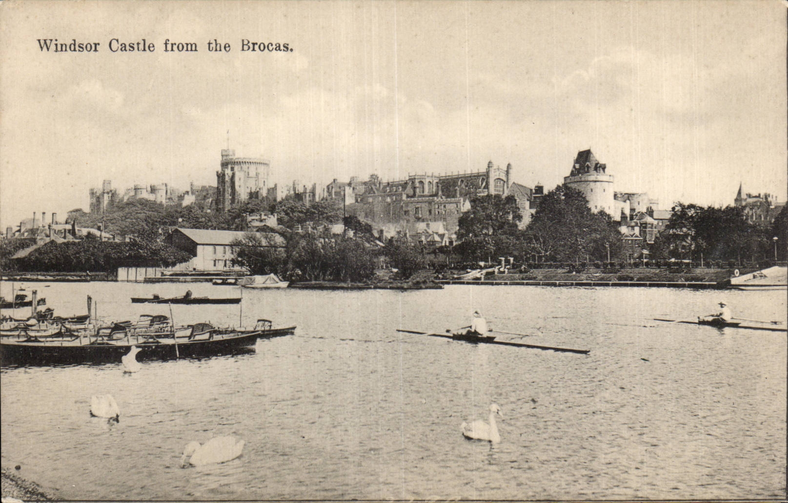 CPA Great Britain Windsor castle from the brocas