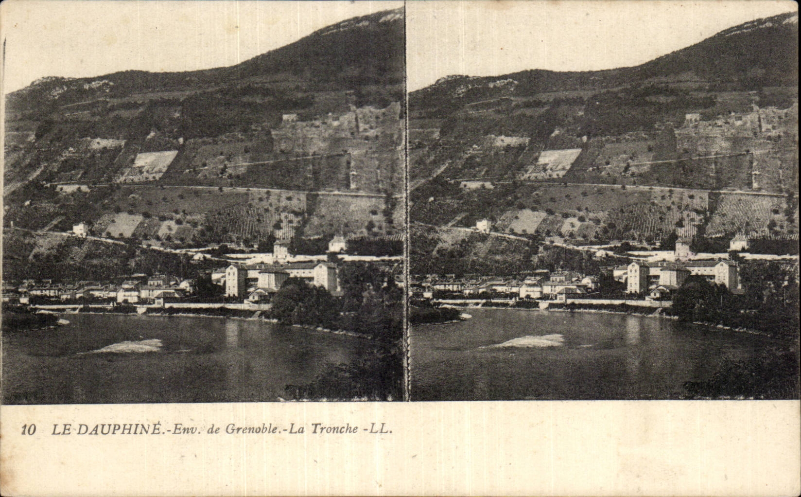 Carte Stereoscopique - Le Dauphine - Grenoble - La Tronche - CPA