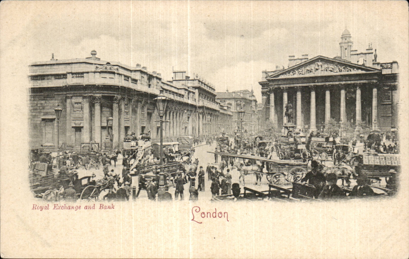 England - England - Royal Exchange and Bank - London - CPA